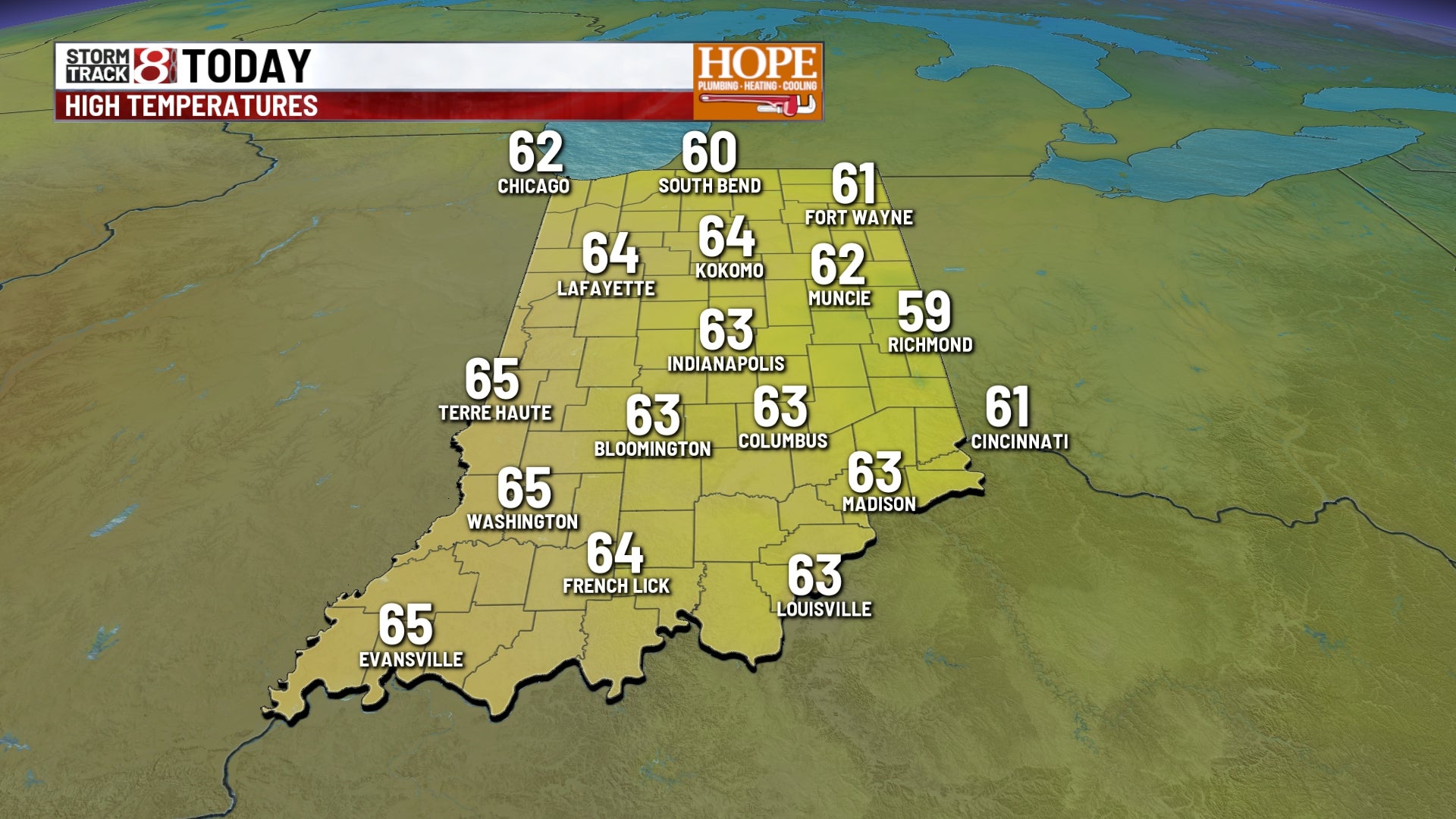 Warm and windy Wednesday, cooler weekend ahead - Indianapolis News | Indiana Weather | Indiana Traffic