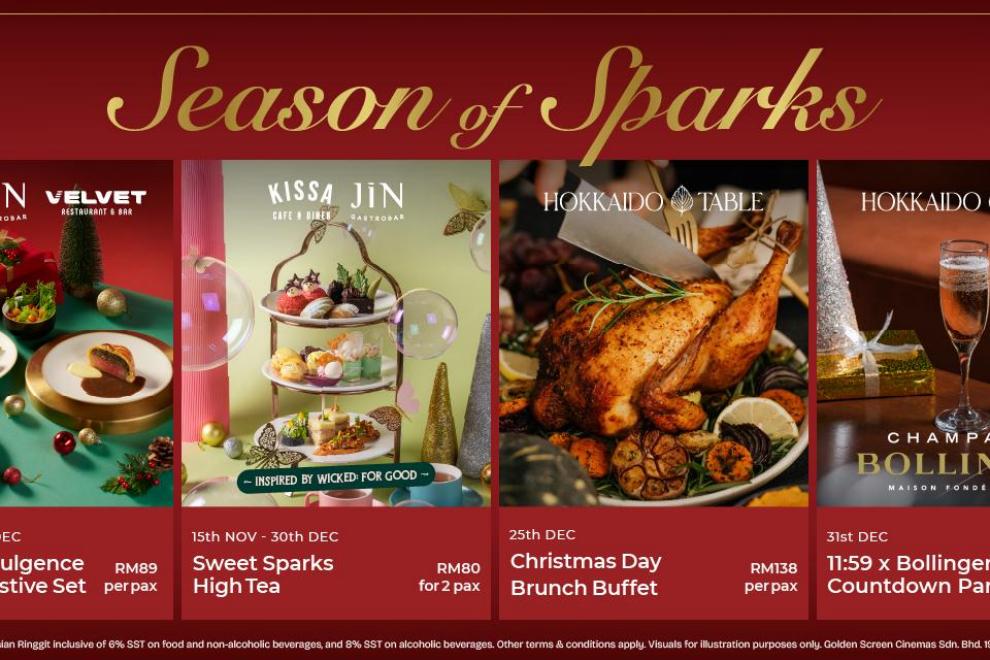 A Season of Sparks: Indulge in Luxe Experiences and Festive Flavours at Hokkaido Table, Velvet Restaurant & Bar, JIN Gastrobar, and Kissa Cafe & Diner