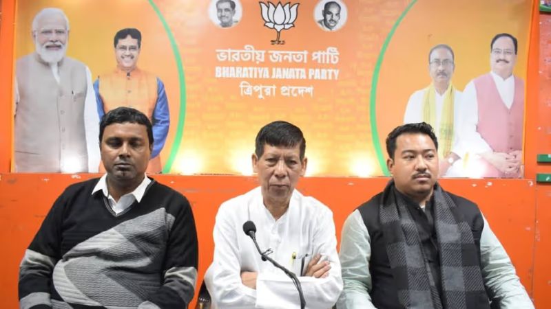 BJP claims Tipra Motha exit from district council certain before 2026, announces mega joining rally