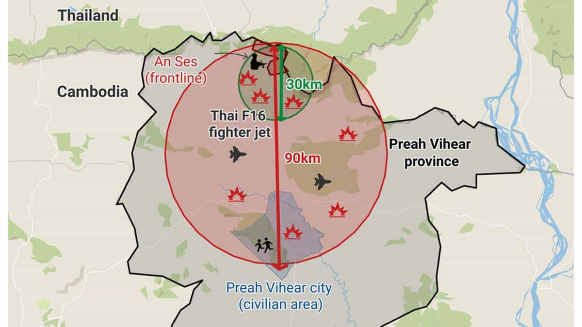 Cambodia accuses Thailand of air strikes deep inside its territory
