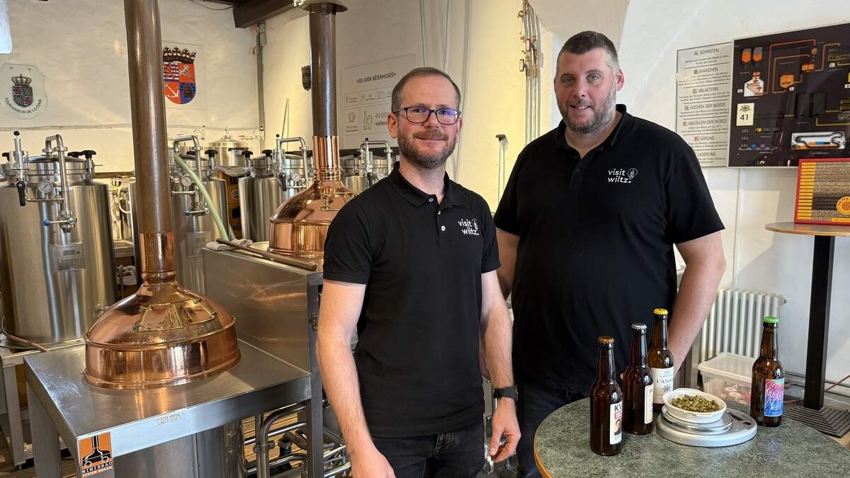 Fabien Claude and Jérémy Meer, brewers at the National Museum of the Art of Brewing in Wiltz