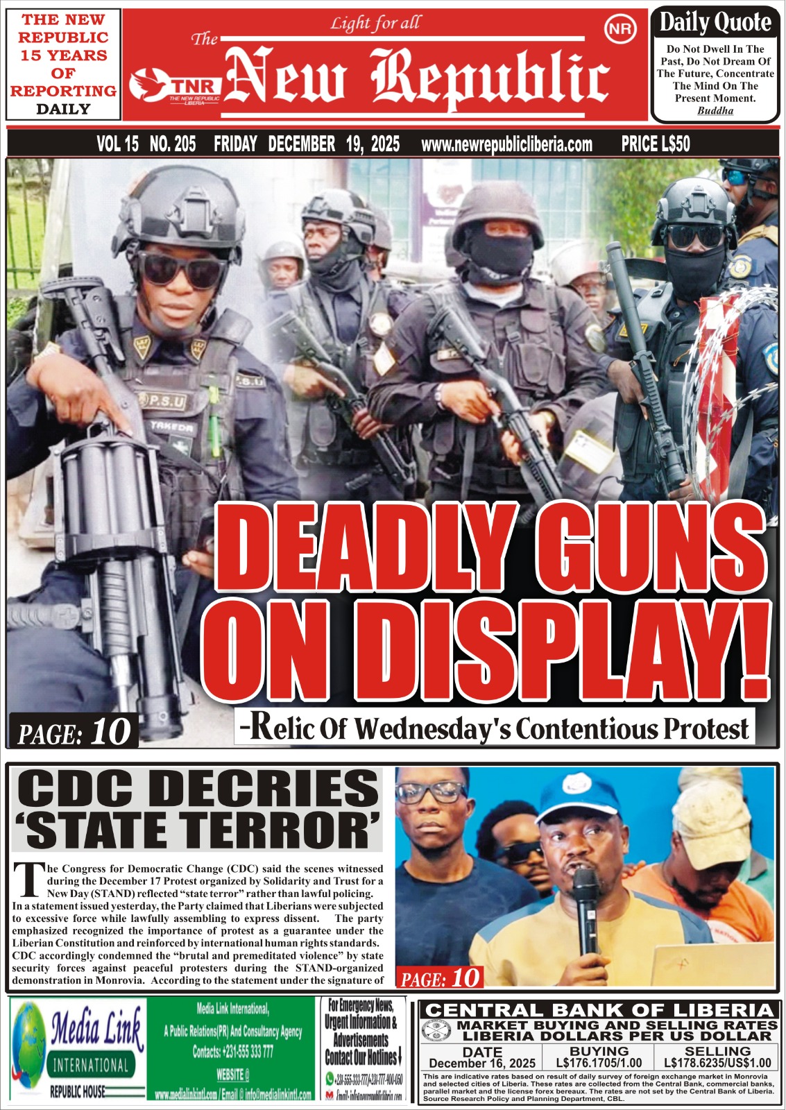 DEADLY GUNS ON DISPLAY! - The New Republic Liberia