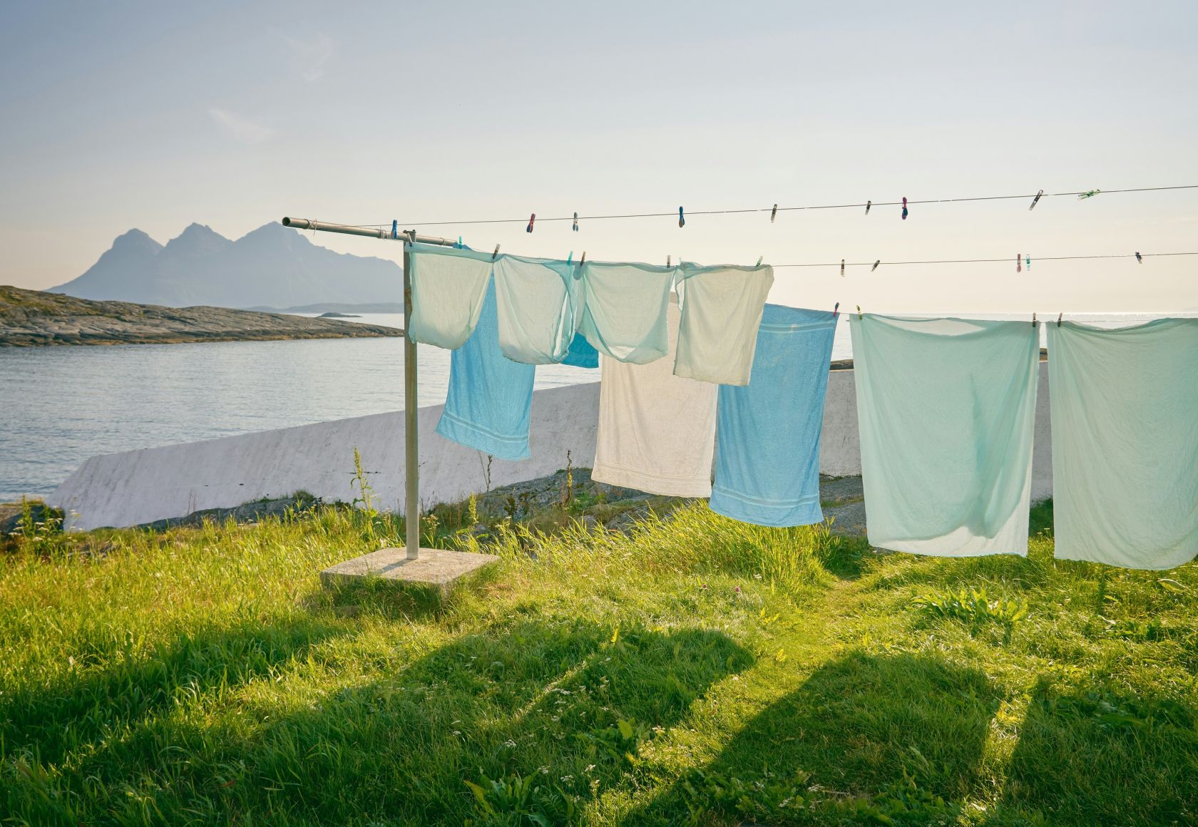 Drying laundry in the winter in Portugal
