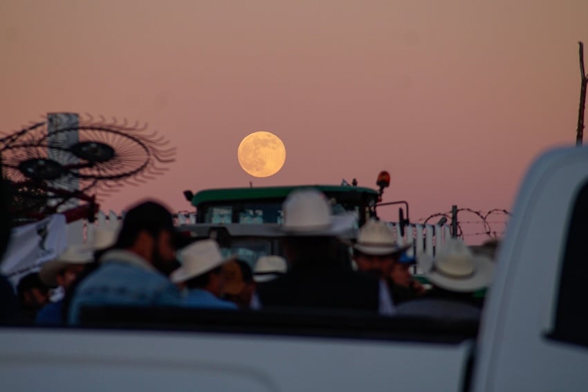 farmers proterst at night