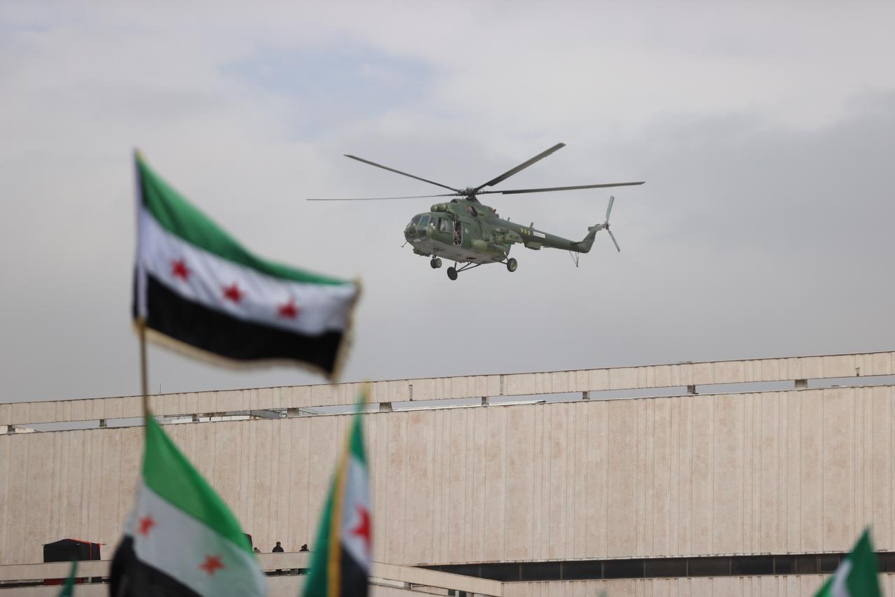 A military parade held to celebrate the first anniversary of the fall of Bashar al-Assad’s regime in Damascus, Syria, Dec. 8, 2025. (AA Photo)