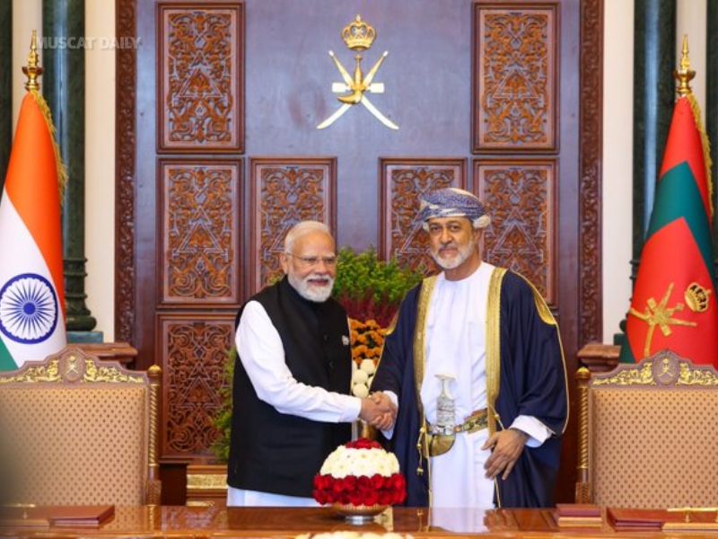 H M meets Indian PM Modi