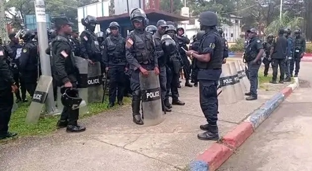 HEAVY SECURITY SURROUNDS CAPITOL HILL AS MULBAH MORLU LEADS DECEMBER 17 PROTEST IN MONROVIA