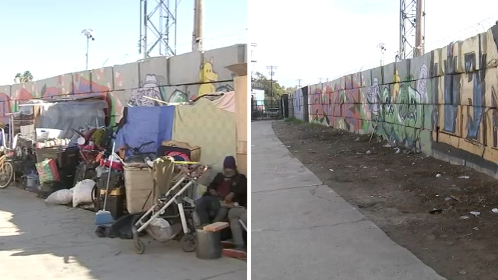 Homeless encampment near unstable wall cleared out after El Sereno residents voiced concerns