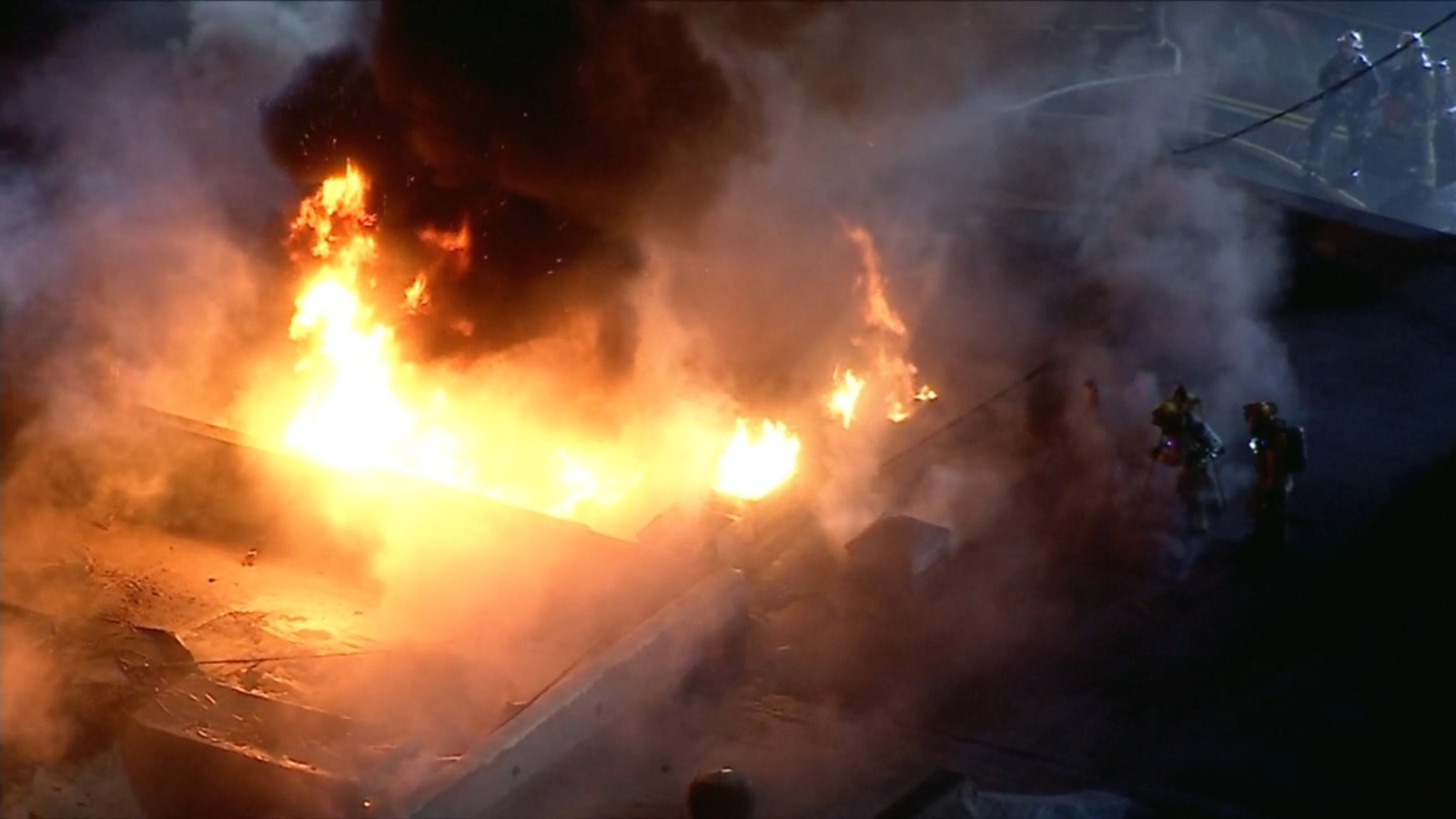 Large fire breaks out at commercial building in San Pedro