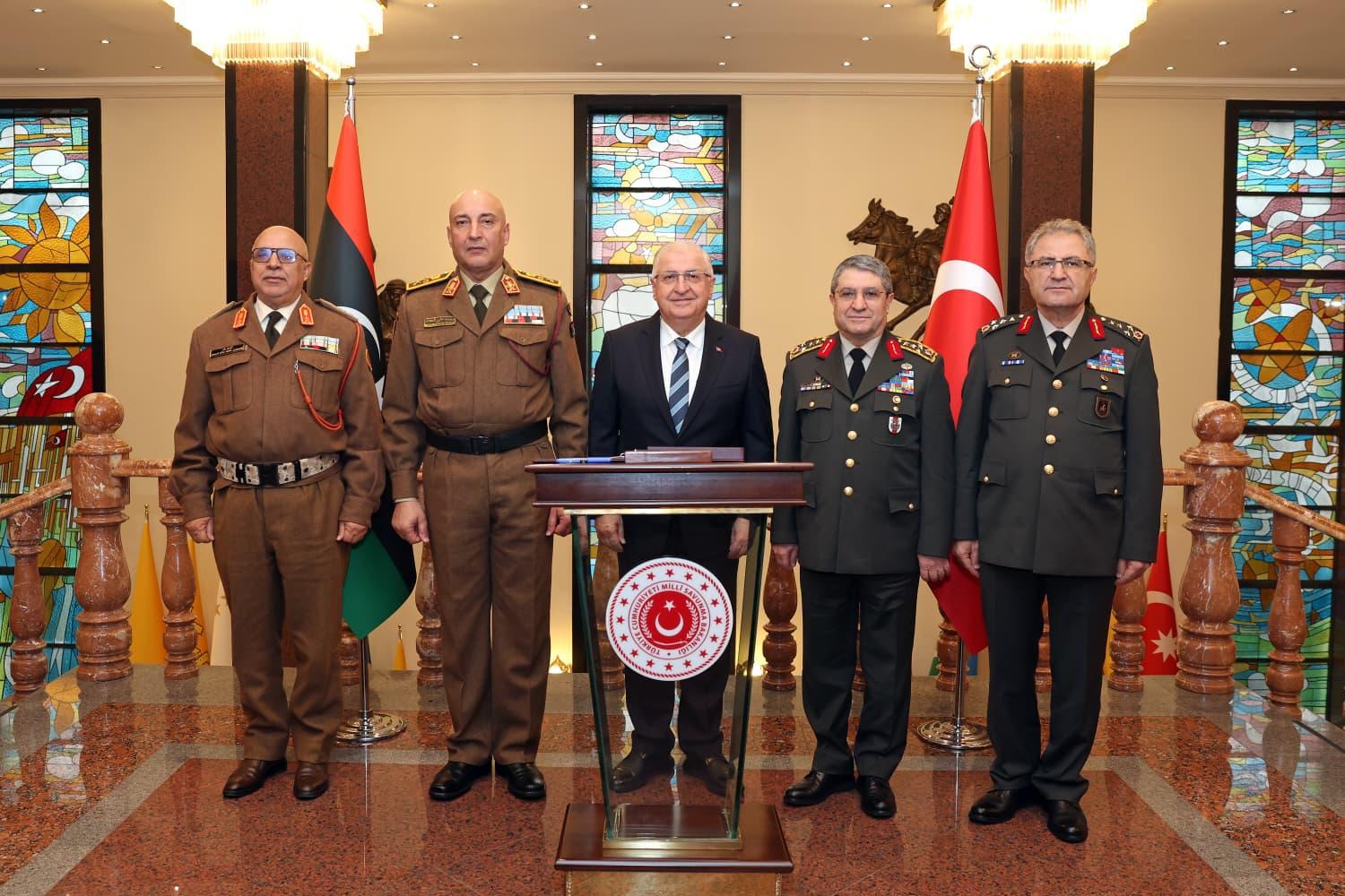 Chief of Staff Al-Haddad, second on the left, with Turkish officials at the Turkish Ministry of Defense, December 23, 2025 (Turkish Defense photo)