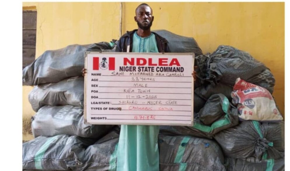 NDLEA arrests suspected bandits’ drug supplier in Niger, seizes codeine, skunk nationwide