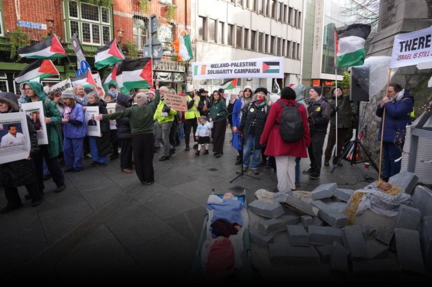 Nativity scene recreated by activists in Dublin ‘in solidarity with Gaza’