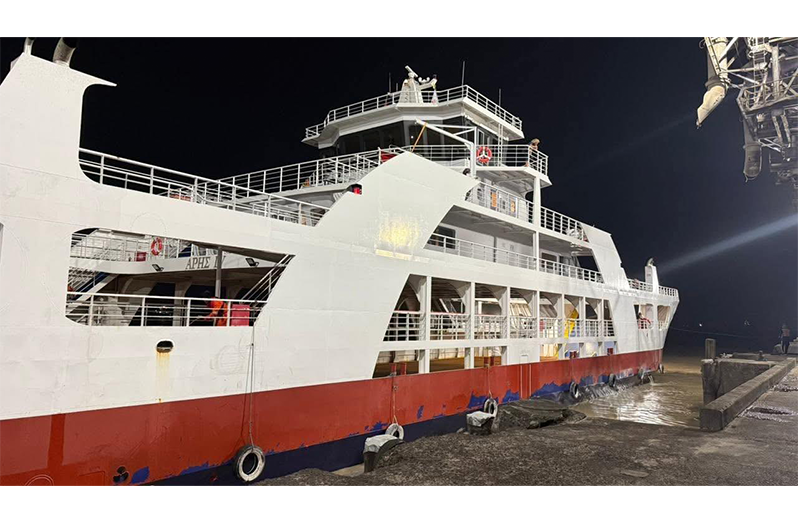 New ferry arrives to service ‘high demand’ Parika-Supenaam route