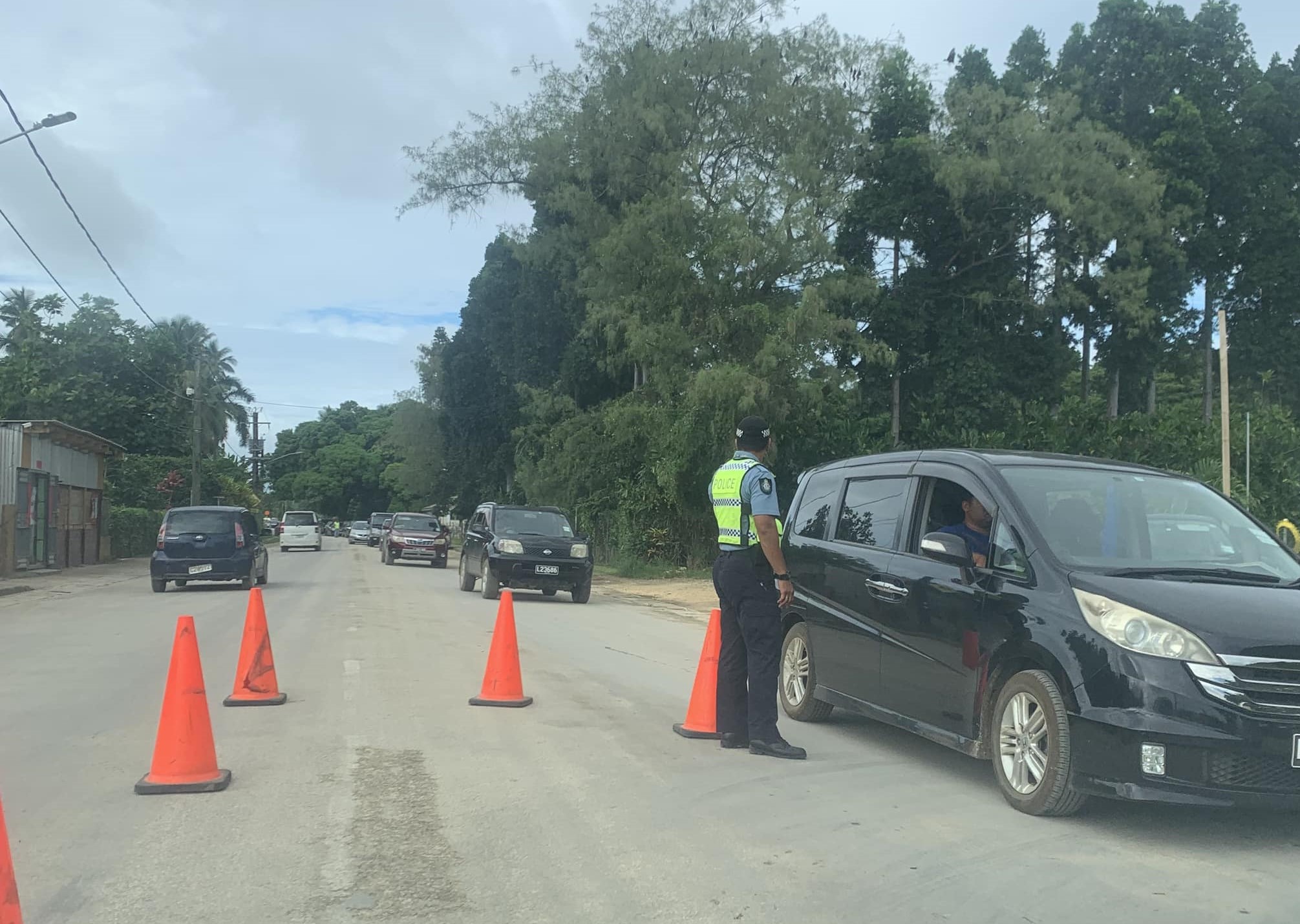 Tonga police checkpoint