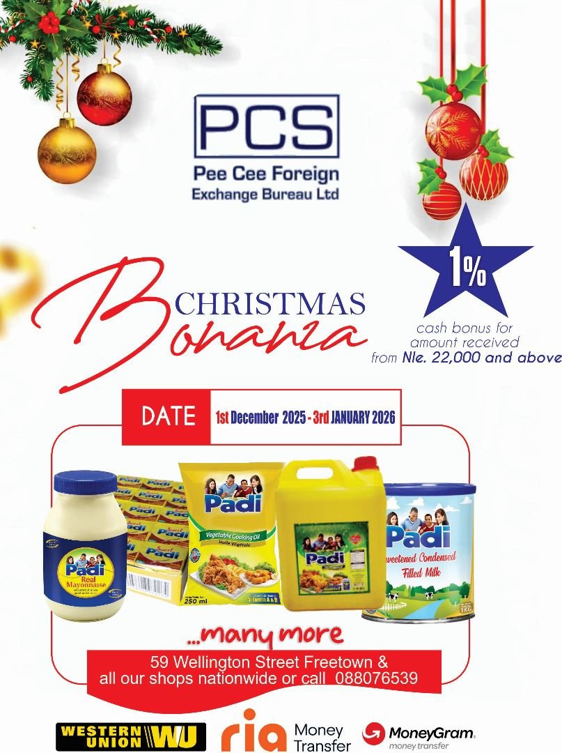 Pee Cee & Sons Spreads Festive Cheer with Cash Top-Ups and Gift Packages Across Sierra Leone