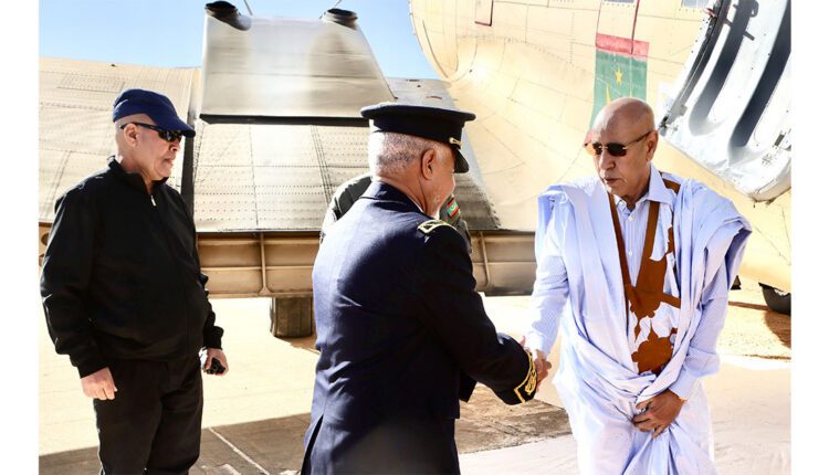 President of the Republic leaves the City of Ouadane after the Inauguration of the Fourteenth Edition of the Heritage Cities Festival.