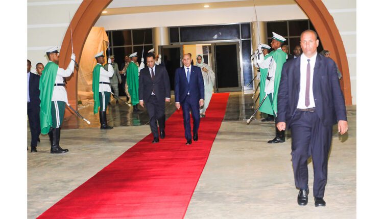 President of the Republic returns to Nouakchott after Laying the Foundation Stone for the Construction of the Regional Hospital in Akjoujt.