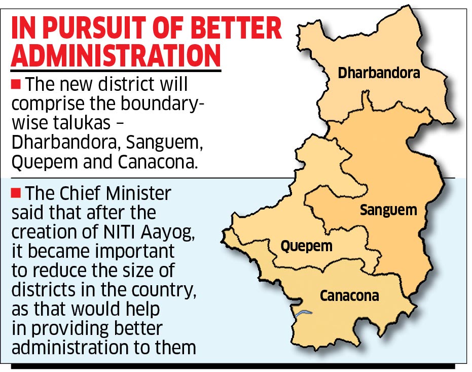 Quepem to be HQ of Goa’s third district