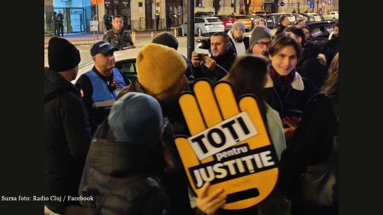 Protest (photo: Radio Cluj/ Facebook)