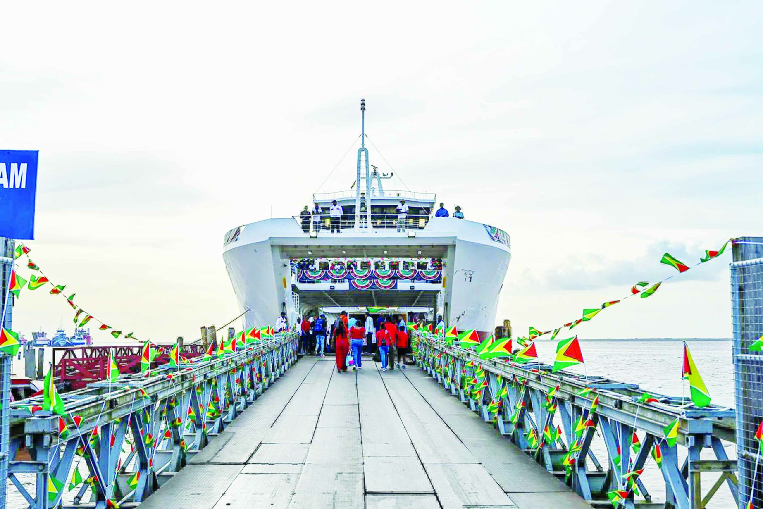 Trade, connectivity enhanced as MV Konawaruk 1899 begins Parika-Supenaam service