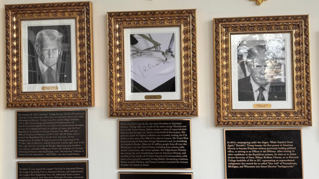 Trump hangs plaques mocking Biden, Obama along White House Colonnade