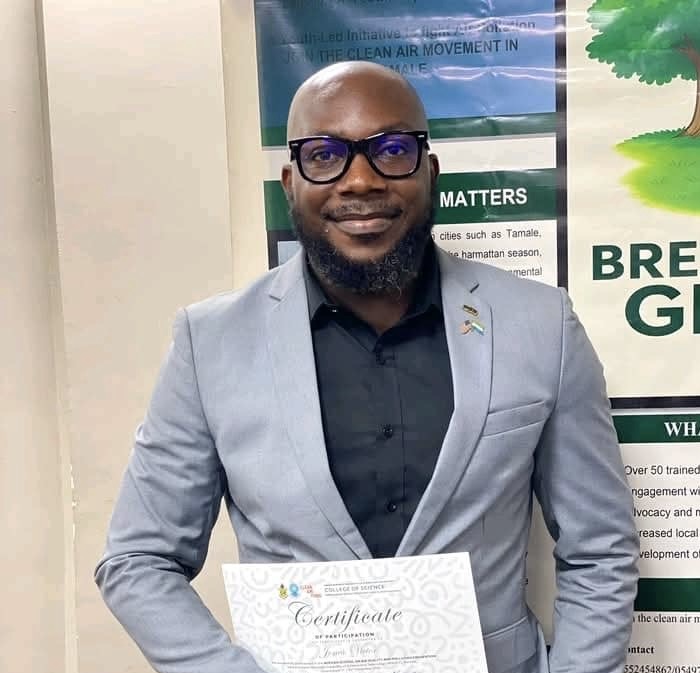 Victor Jones Completes Intensive Academic Training on Air Pollution and Prevention KNUST.