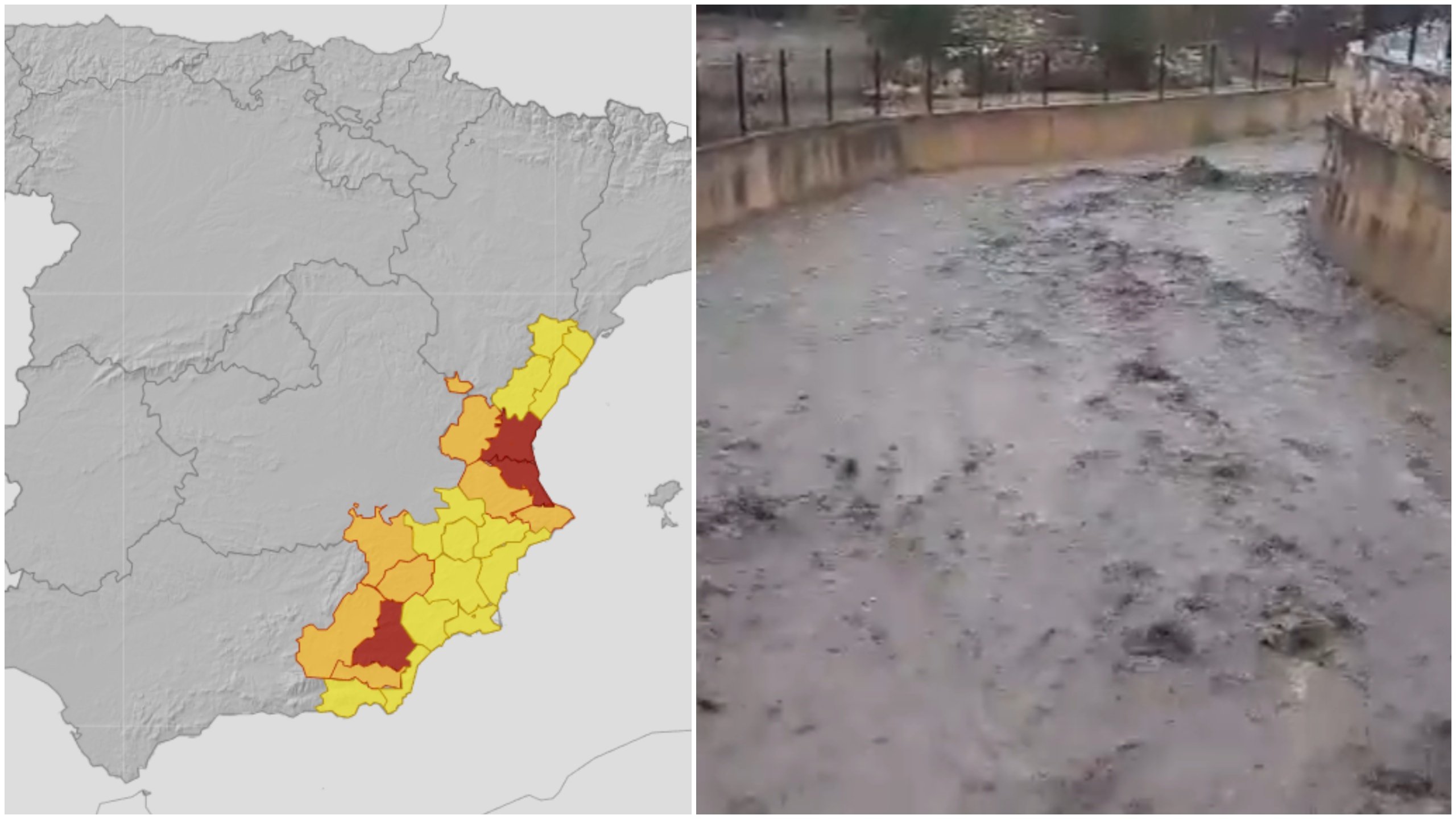WATCH: Storm Emilia brings torrential storms to Spain as RED alert issued for Valencia and Andalucia - 250mm of rain could fall on Sunday with severe risk of flooding