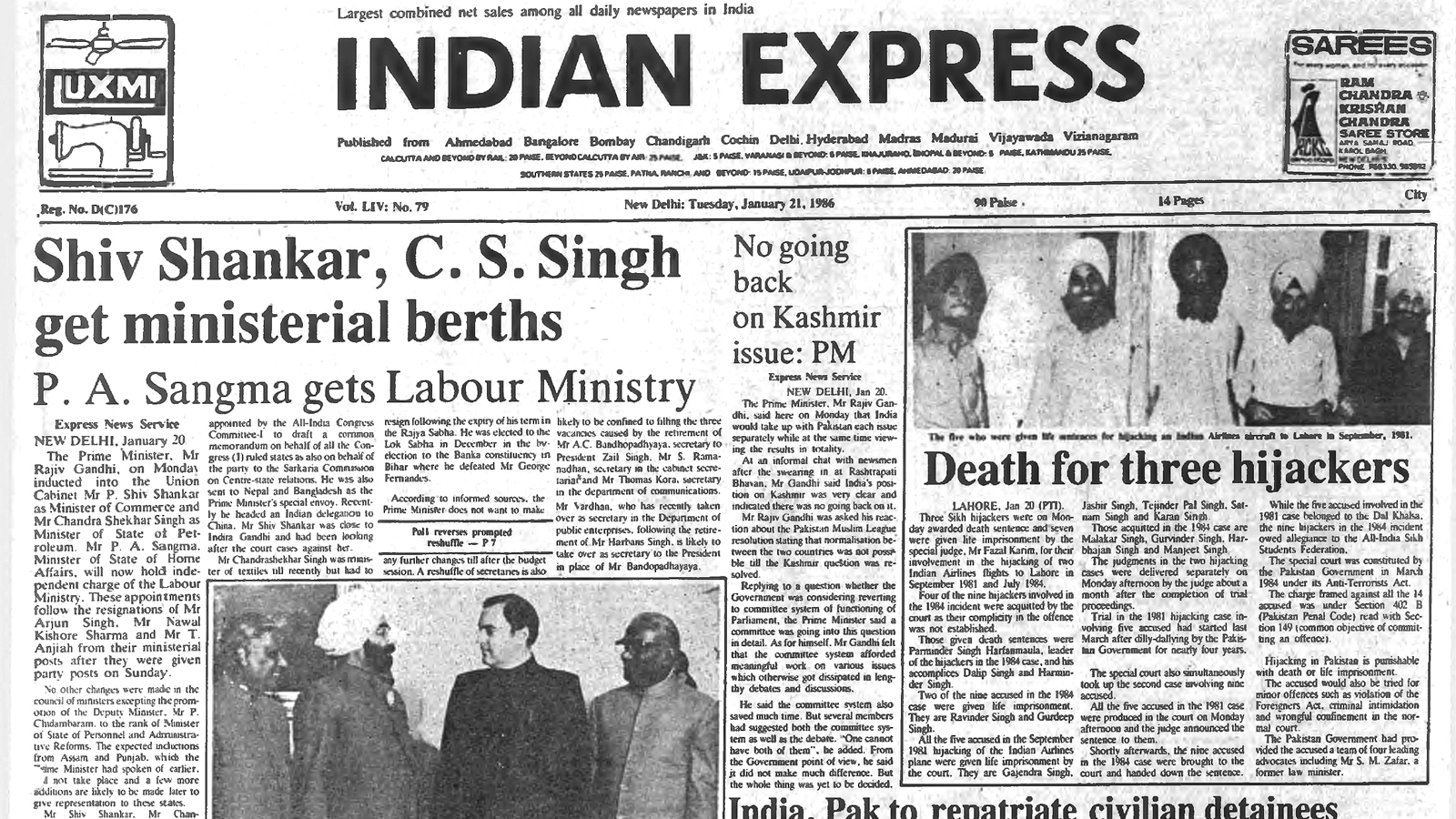 40 years ago January 21, 1986: Death for three hijackers