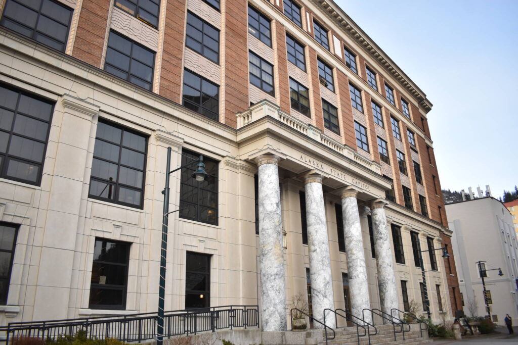 The Alaska State Capitol building stands on Tuesday, Jan. 20, 2025. (Mari Kanagy/Juneau Empire)