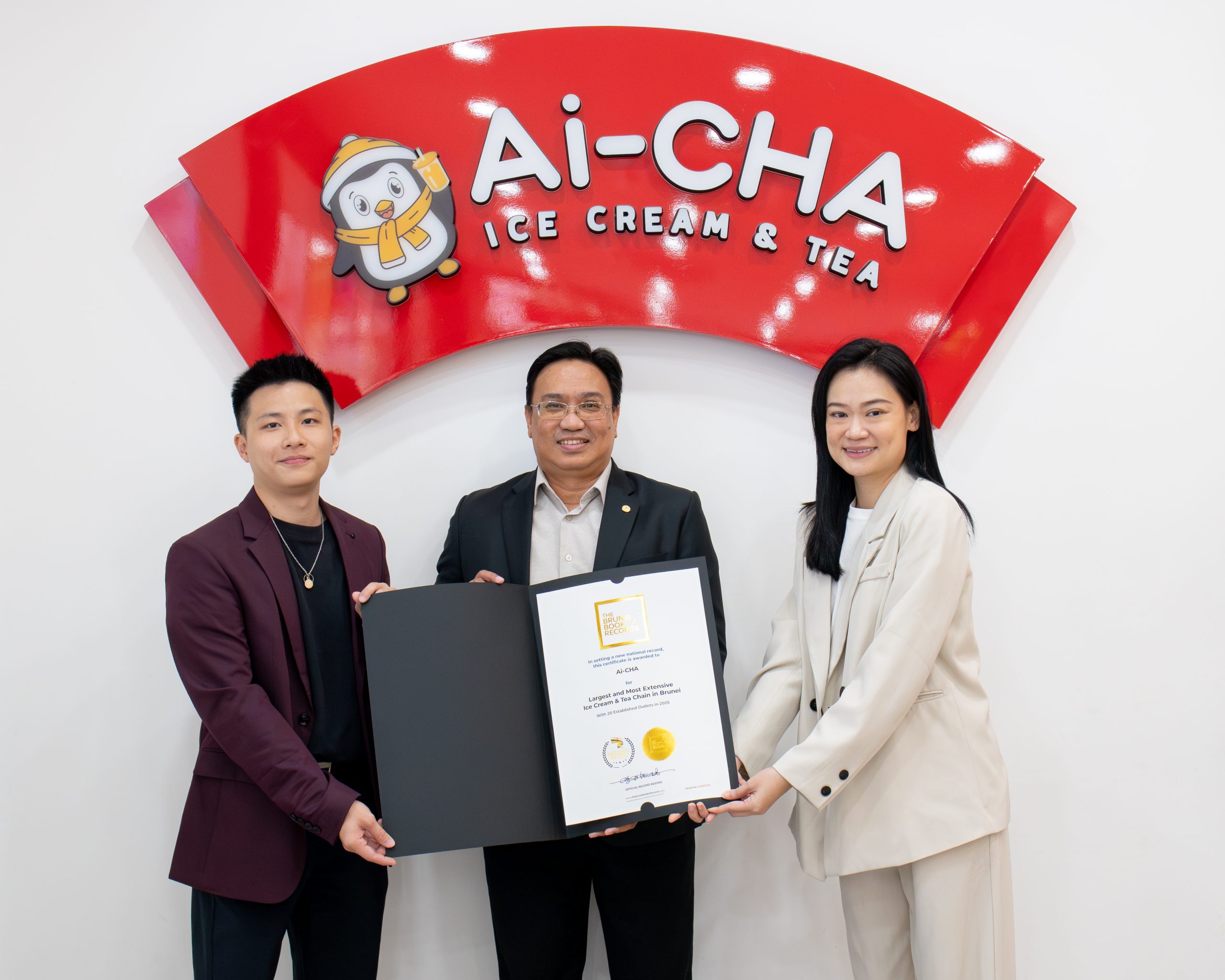 Local Favourite Ai-CHA sets record for Most Extensive Ice Cream and Tea Chain in Brunei