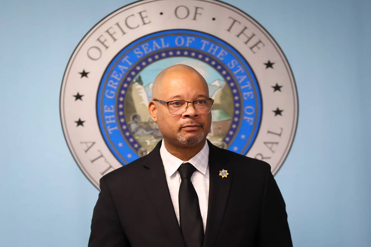 Nevada Attorney General Aaron Ford talks about lawsuits against the Trump administration during ...