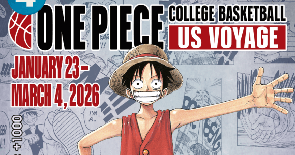 One Piece teaming up with 5 NCAA basketball teams