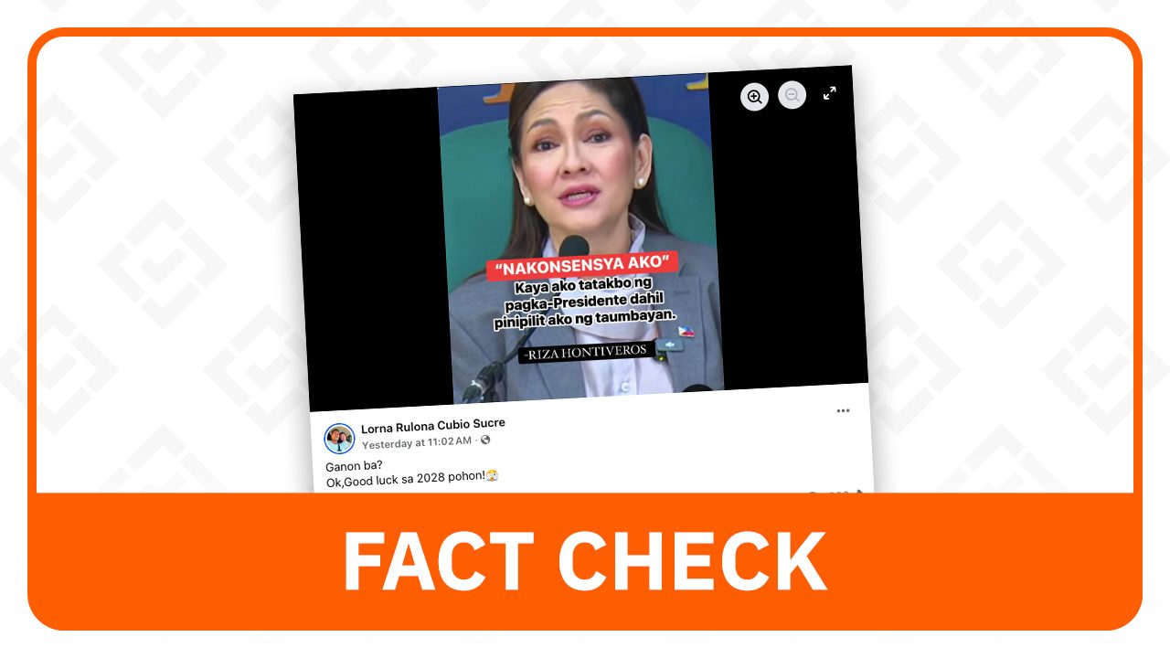 FACT CHECK: Quote card of Hontiveros declaring presidential bid is fake