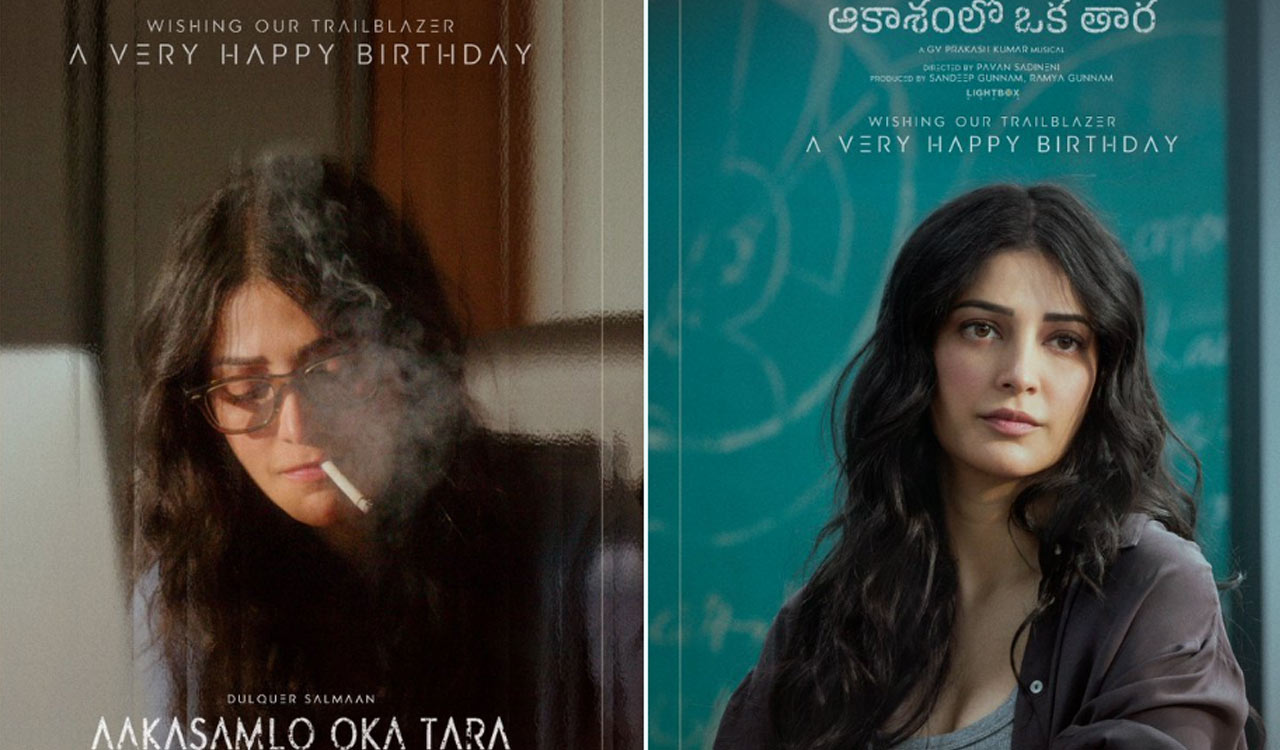 Shruti Haasan’s intense first look from ‘Aakasamlo Oka Tara’ unveiled