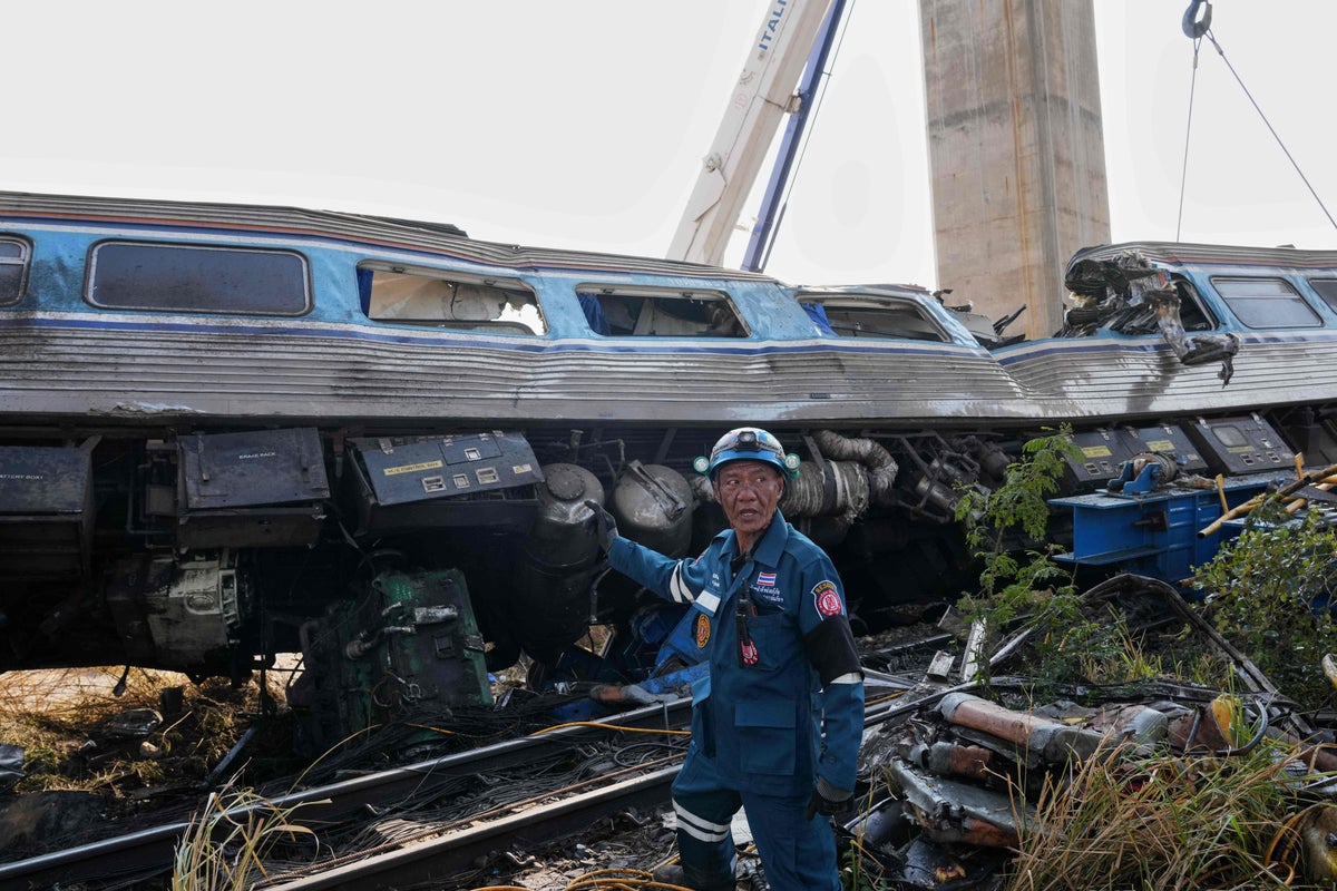 Thailand train accident: Photos show devastating aftermath of deadly derailment