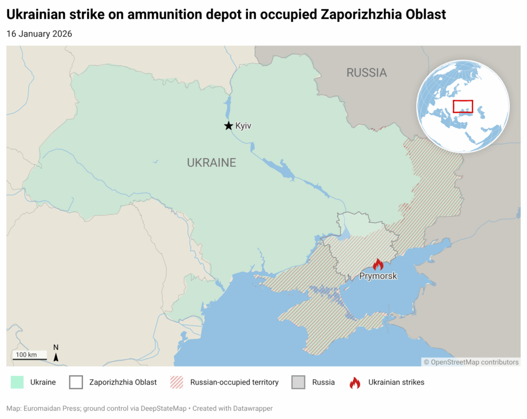 Ukraine strikes Russian ammo depot in occupied Zaporizhzhia Oblast, confirms damage to Taganrog drone factory