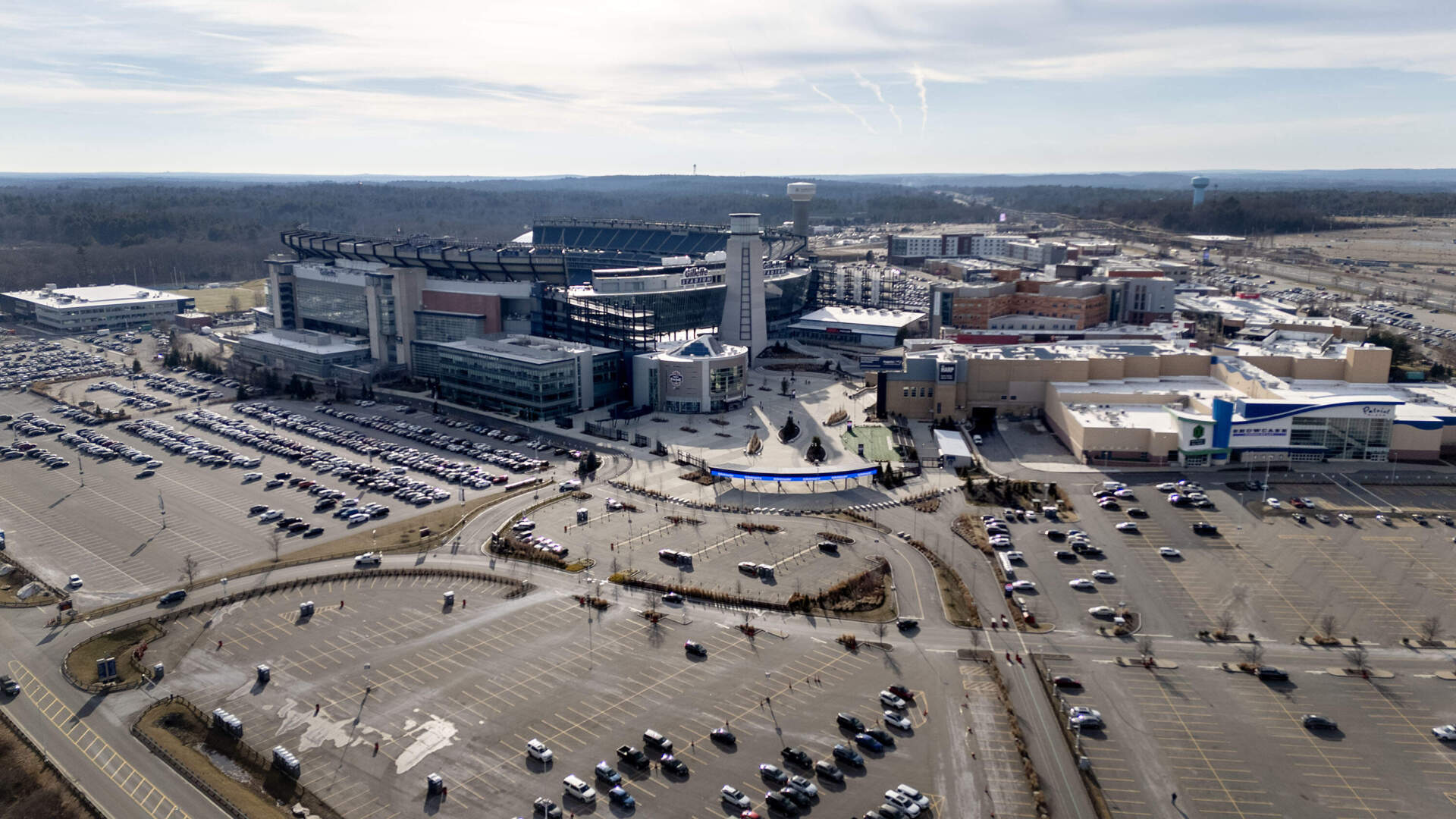 Gillette Stadium in Foxborough will host soccer games as part of 2026 FIFA World Cup. (Robin Lubbock/WBUR)