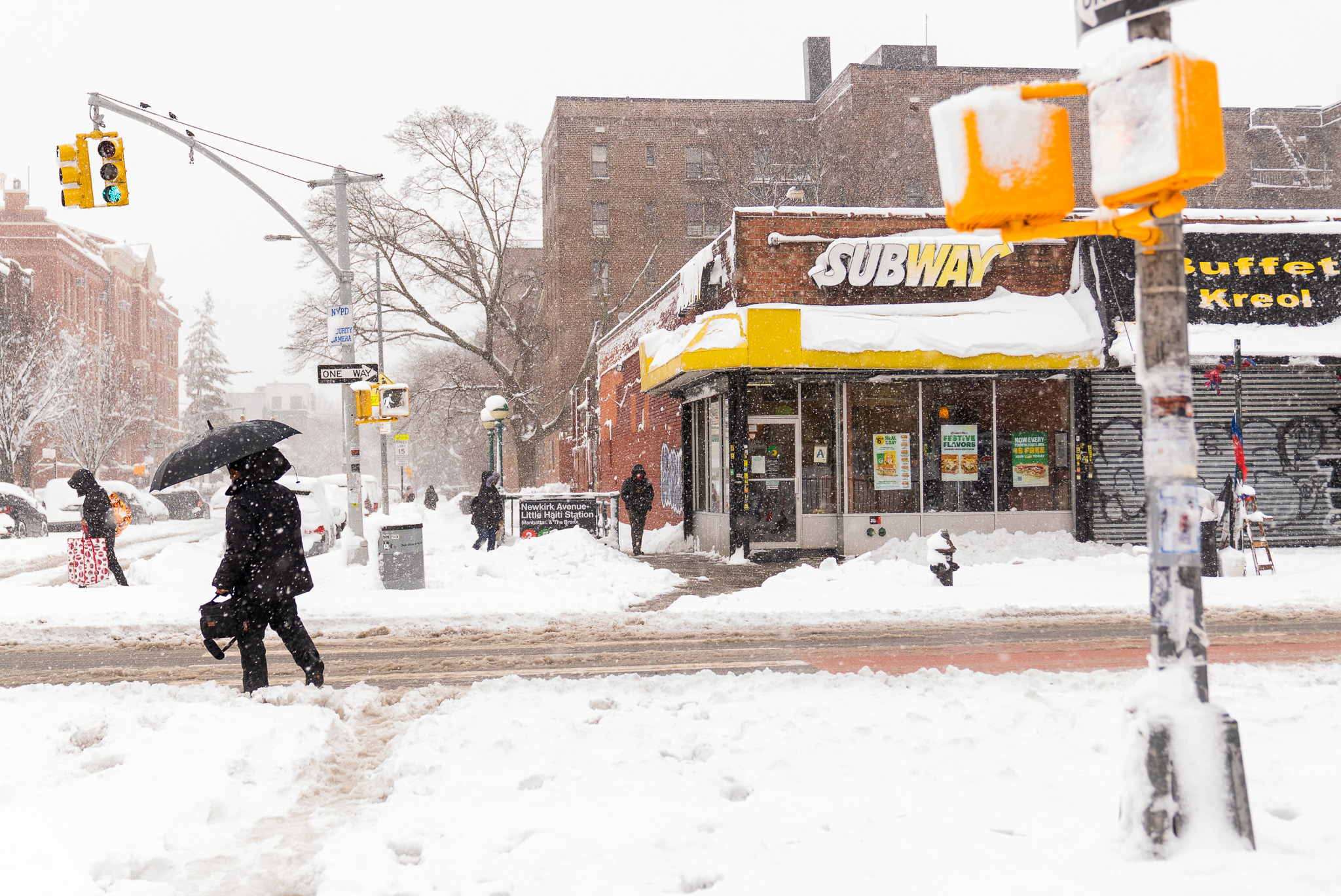 Blizzard in Little Haiti Brooklyn as nor’easter slams Northeast