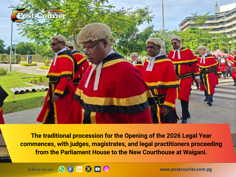 Chief Justice Sir Gibbs Salika arrives for Official Opening of 2026 Legal Year