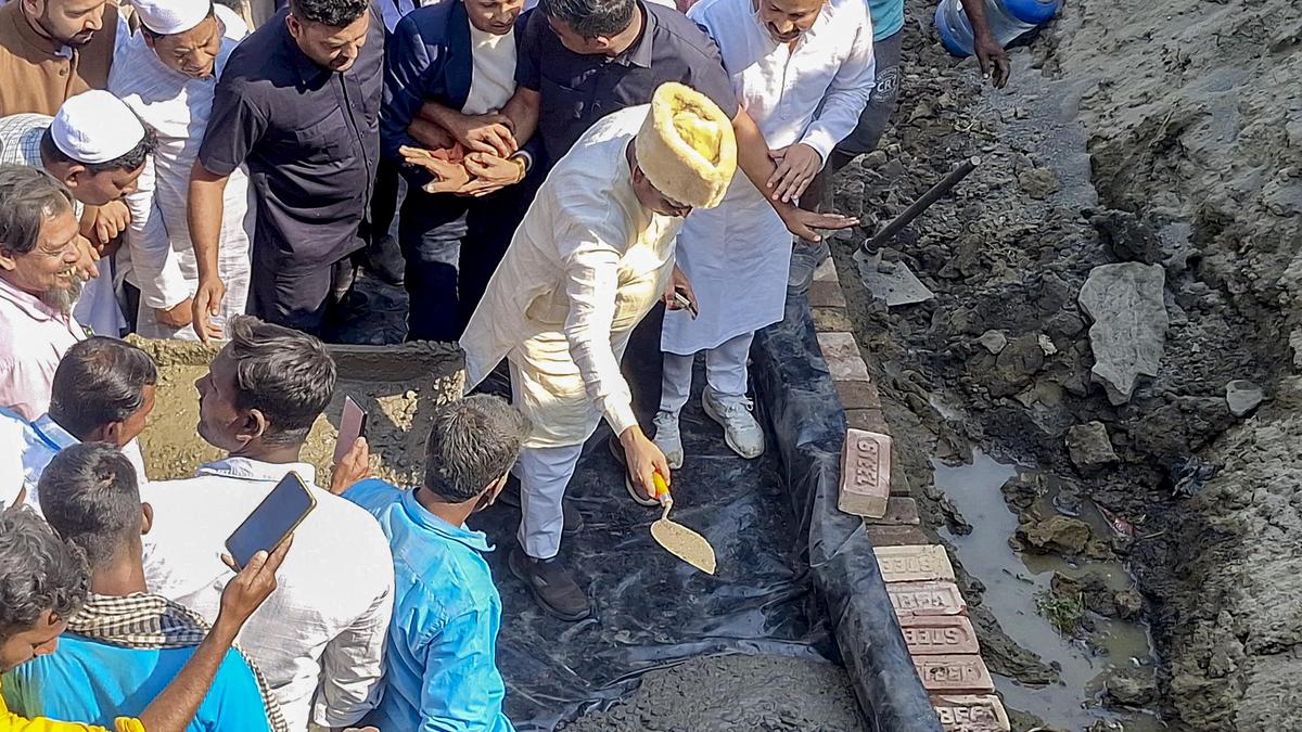 Construction of ‘Babri Masjid’ begins at Murshidabad