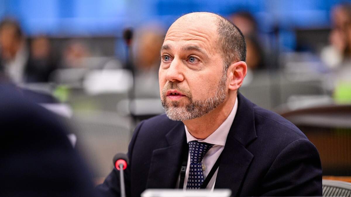 Fernando Navarrete, a Spanish MEP and rapporteur of the bill that would create a digital euro, seen during a committee hearing on 29 January 2026