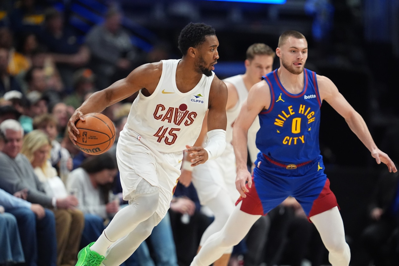 Donovan Mitchell, James Harden come through in clutch as Cavs punctuate road trip with 119-117 win over Nuggets