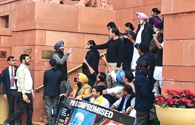 Drama in LS as Oppn women MPs charge towards PM’s chair