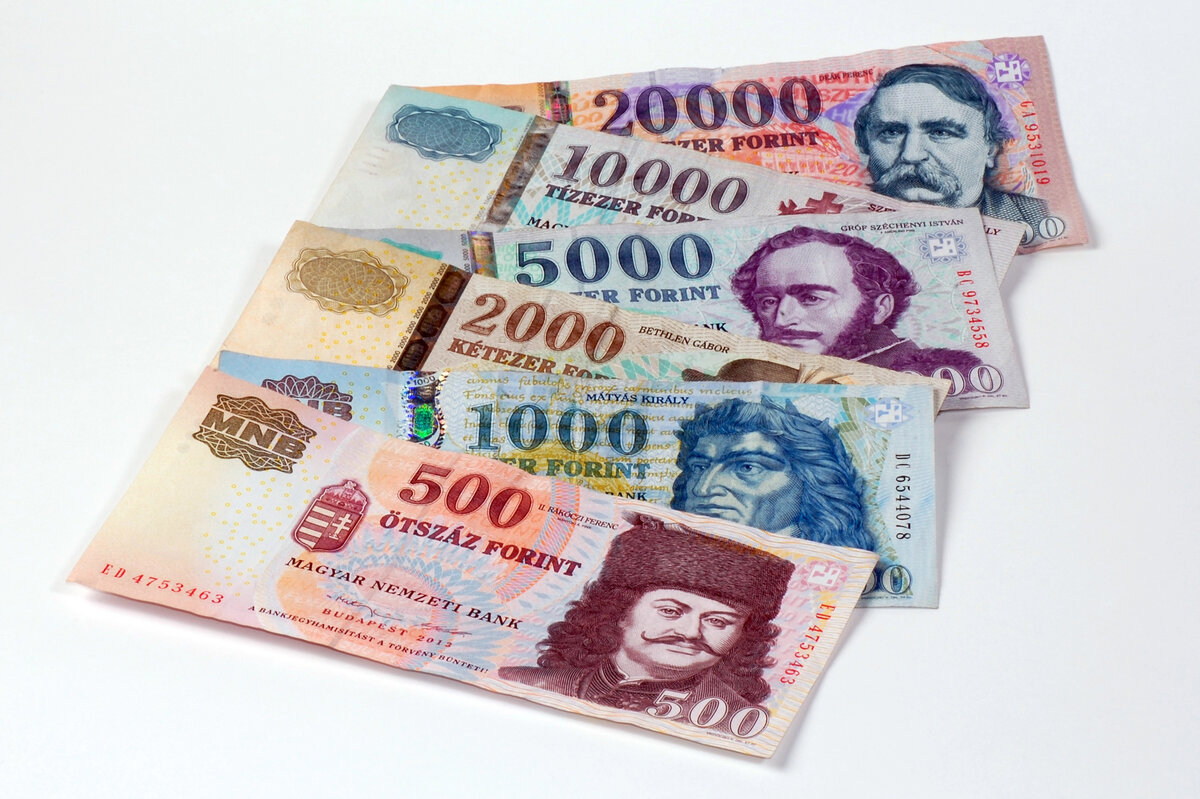 Hungarian banknote forint Hungarian currency