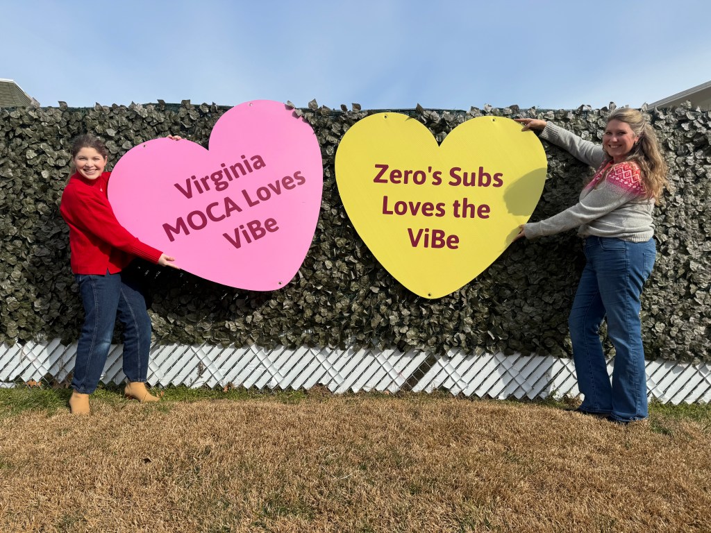 Gift a conversation heart on display in Virginia Beach
