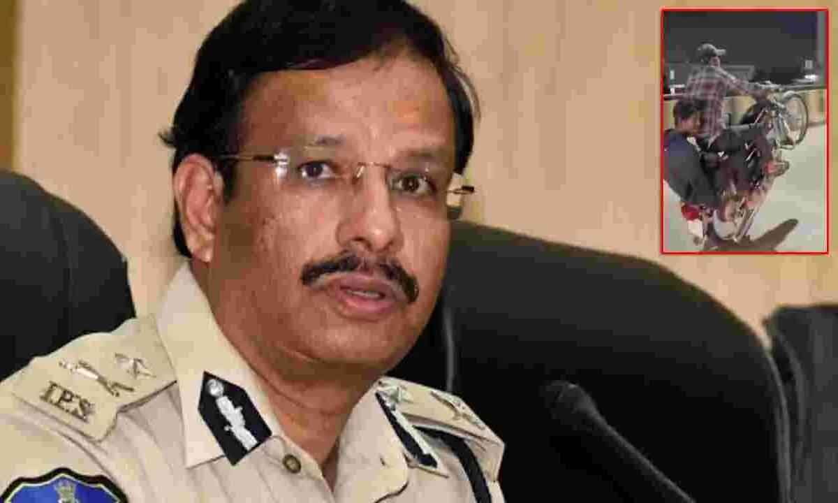 Hyderabad CP Warns Youth Over Dangerous Bike Stunts
