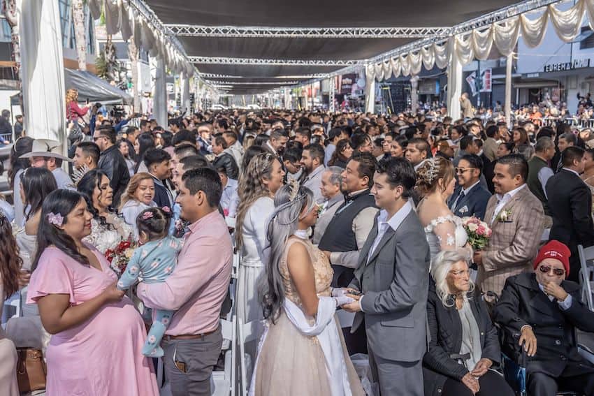 Nearly 2,000 couples got married in one of many