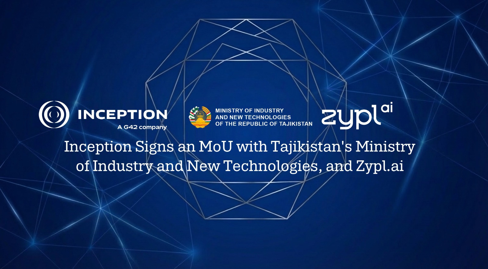 Inception signs strategic MoU with Tajikistan’s Ministry of Industry and New Technologies and Zypl.ai