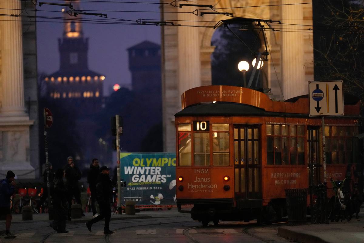 Milan’s Historic Trams at Night as the City Gears up for the Winter Olympic Games, in Photos