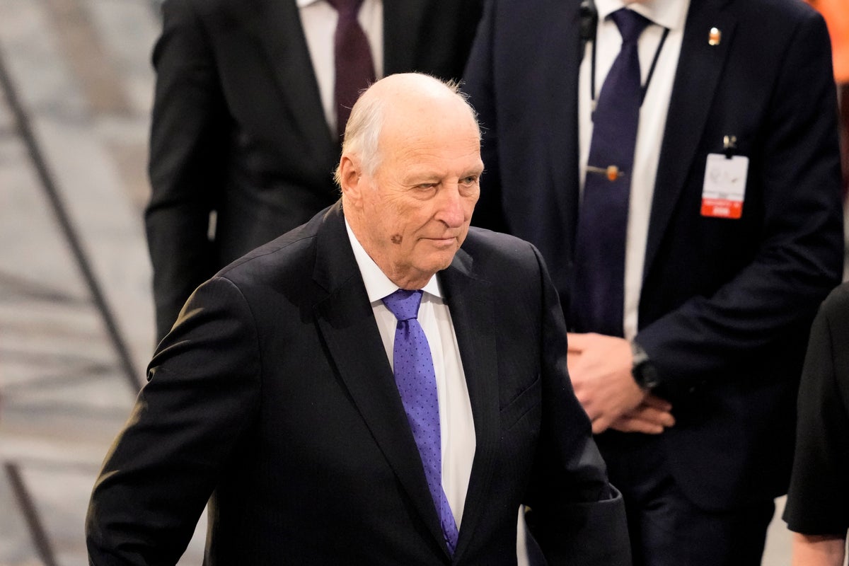 Norway's king is being discharged from a Spanish hospital after treatment for a skin infection